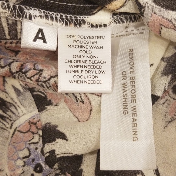 LOFT White Multi Print Size XS Top - Picture 6 of 8